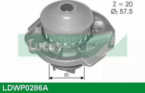 Lucas Engine Drive LDWP0286A - Водяной насос autosila-amz.com