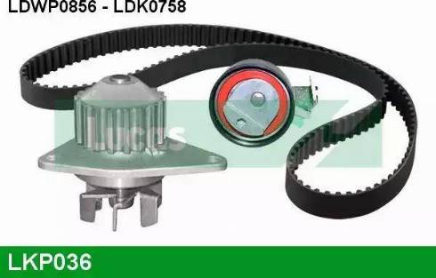 Lucas Engine Drive LKP036 - Водяной насос + комплект зубчатого ремня ГРМ autosila-amz.com