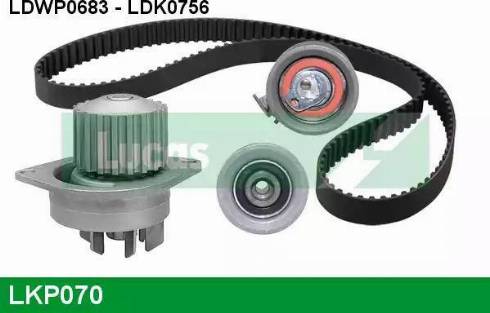 Lucas Engine Drive LKP070 - Водяной насос + комплект зубчатого ремня ГРМ autosila-amz.com