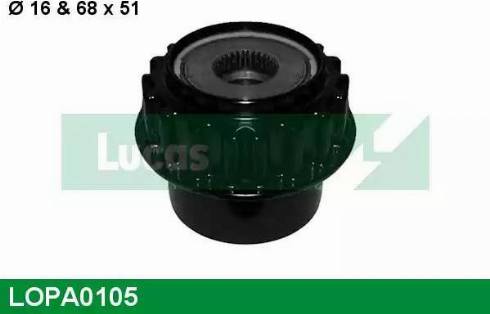 Lucas Engine Drive LOPA0105 - Шкив генератора, муфта autosila-amz.com