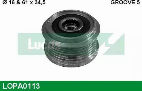 Lucas Engine Drive LOPA0113 - Шкив генератора, муфта autosila-amz.com