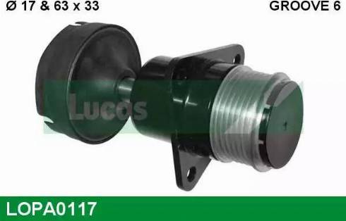 Lucas Engine Drive LOPA0117 - Шкив генератора, муфта autosila-amz.com
