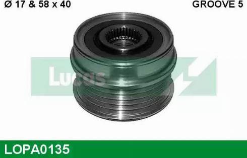 Lucas Engine Drive LOPA0135 - Шкив генератора, муфта autosila-amz.com