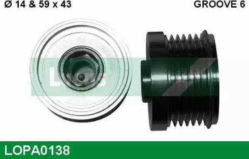 Lucas Engine Drive LOPA0138 - Шкив генератора, муфта autosila-amz.com