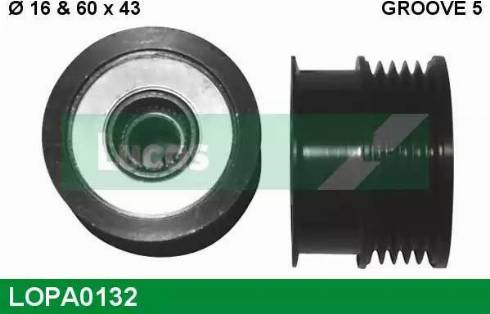 Lucas Engine Drive LOPA0132 - Шкив генератора, муфта autosila-amz.com