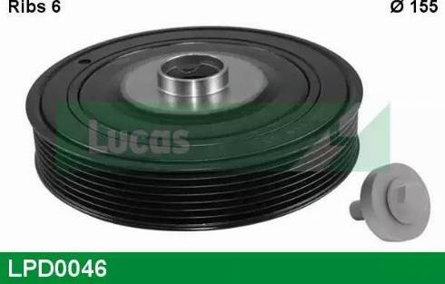 Lucas Engine Drive LPD0046 - Шкив коленчатого вала autosila-amz.com