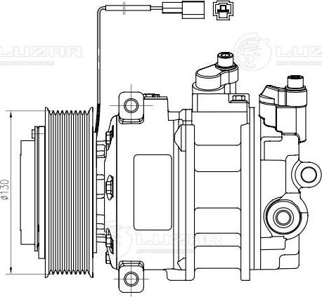 Luzar LCAC 1541 - Компрессор кондиц. для а/м Mercedes-Benz Actros MP2 (03-) (LCAC 1541) autosila-amz.com