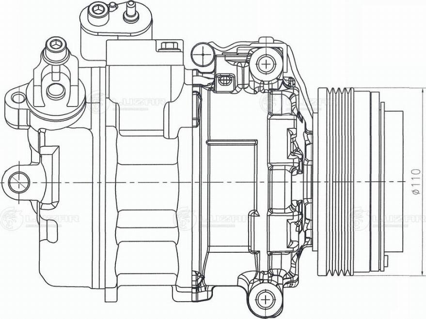 Luzar LCAC 2682 - Компрессор кондиц. для а/м BMW X5 (E53) (00-) 3.0i/3.0D (LCAC 2682) autosila-amz.com