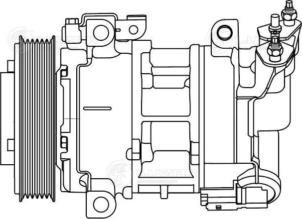 Luzar LCAC 2016 - Компрессор кондиционера CITROEN C4 04-/PEUGEOT 308 07- тип DENSO autosila-amz.com
