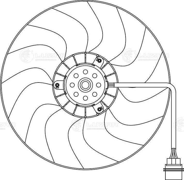 Luzar LFc 1805 - Вентилятор радиатора SKODA FABIA II 07- без кожуха тип GATE autosila-amz.com