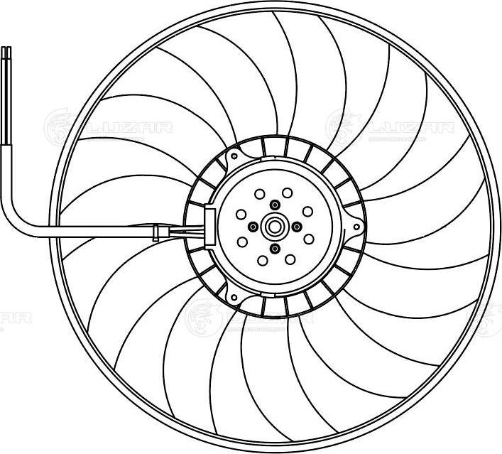 Luzar LFc 1808 - Э/вентилятор охл. для а/м Audi A6 (C6) (04-) (без кожуха) (LFc 1808) autosila-amz.com