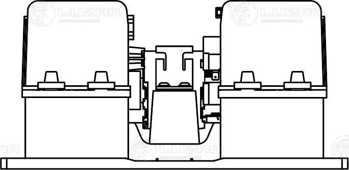 Luzar LFh 1002 - Э/вентилятор отоп. для а/м Volvo FH 12 (93-)/FM (05-) (в корпусе) (LFh 1002) autosila-amz.com