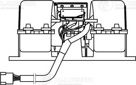 Luzar LFh 1007 - Э/вентилятор отоп. для а/м Volvo FH12 (93-)/FM12 (98-) (в корпусе с резист.) (LFh 1007) autosila-amz.com