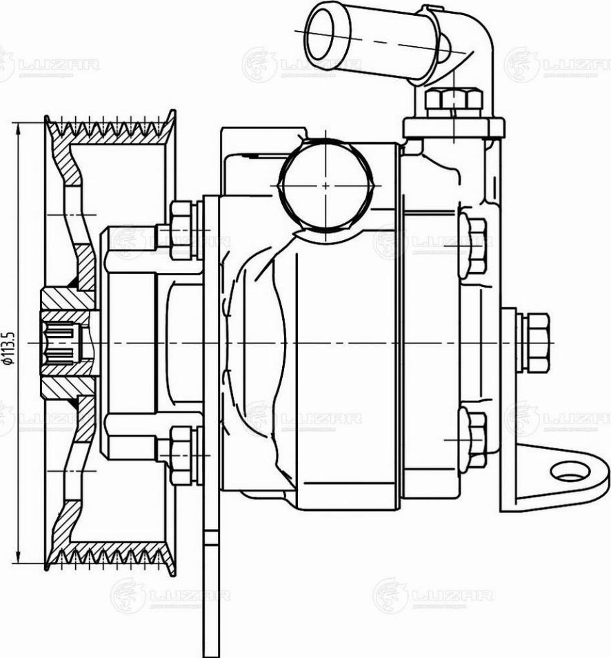 Luzar LPS 1027 - Гидравлический насос, рулевое управление, ГУР autosila-amz.com