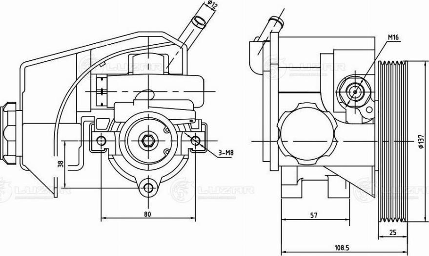 Luzar LPS 2001 - Гидравлический насос, рулевое управление, ГУР autosila-amz.com