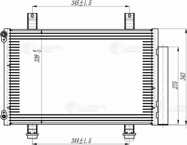 Luzar LRAC2462 - Конденсатор кондиционера autosila-amz.com