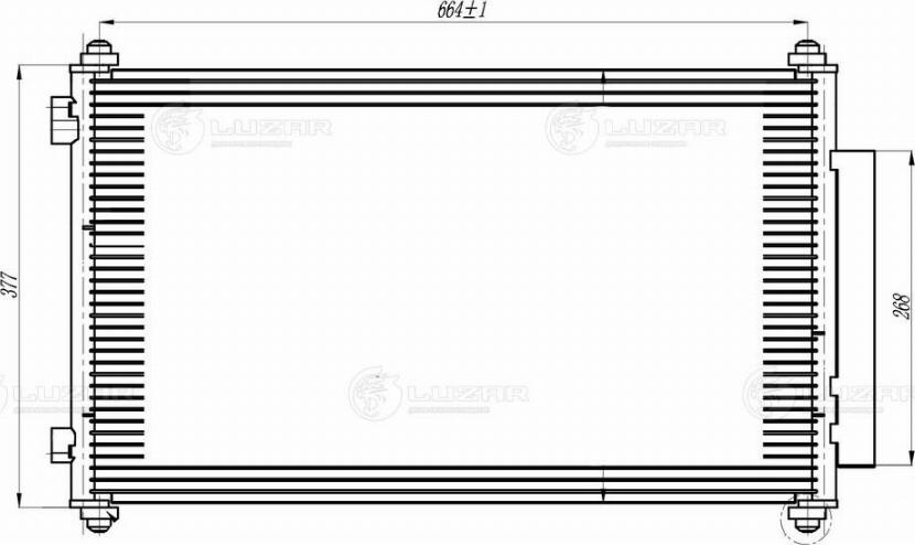 Luzar LRAC 23ZP - Конденсатор кондиционера autosila-amz.com