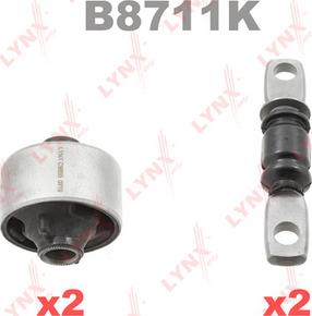 LYNXauto B8711K - Комплект сайлентблоков / Рычагов / Перед. подв. TOYOTA Highlander 2.7-3.5 09> / Sienna II-III 2.7-3.5 03> / Venza 2.7 13>, LEXUS autosila-amz.com