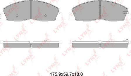 LYNXauto BD-4609 - Тормозные колодки, дисковые, комплект autosila-amz.com