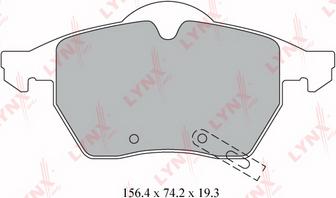 LYNXauto BD-5912 - Колодки тормозные передние AUDI 200 2.2 85-91 , OPEL Astra G(T98) 2.0 02-05 / Zafira A(T98) 2.0 01-05 autosila-amz.com