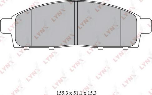 LYNXauto BD-5529 - Тормозные колодки, дисковые, комплект autosila-amz.com