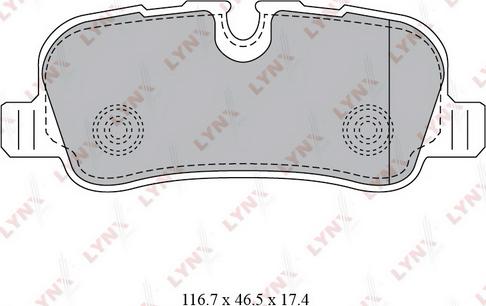 LYNXauto BD-5009 - Колодки тормозные задние LAND ROVER Discovery III-IV 2.7D-5.0 04> / Range Rover III 3.0D-4.4 02-12 / Range Rover Sport 2.7D-5.0  autosila-amz.com