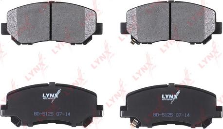 LYNXauto BD-5125 - Тормозные колодки, дисковые, комплект autosila-amz.com