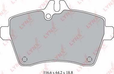 LYNXauto BD-5308 - Колодки тормозные передние \MB A150-200D(W169) 04> / B150-200D(W245) 05-11 autosila-amz.com