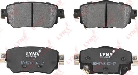 LYNXauto BD-5748 - Тормозные колодки, дисковые, комплект autosila-amz.com