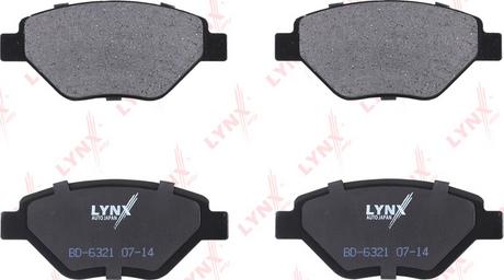 LYNXauto BD-6321 - Тормозные колодки, дисковые, комплект autosila-amz.com