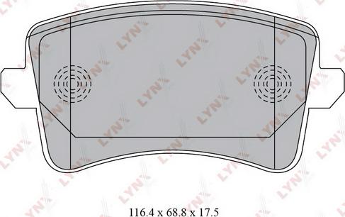 LYNXauto BD-1223 - Тормозные колодки, дисковые, комплект autosila-amz.com