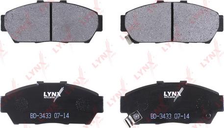 LYNXauto BD-3433 - Тормозные колодки, дисковые, комплект autosila-amz.com