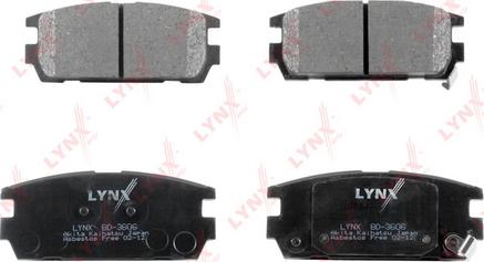 LYNXauto BD-3606 - Тормозные колодки, дисковые, комплект autosila-amz.com