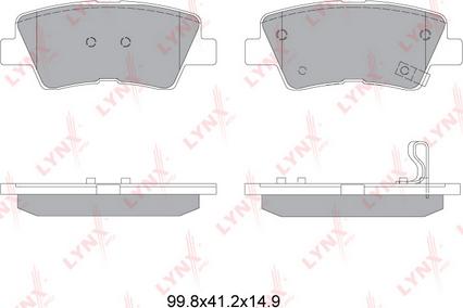 LYNXauto BD-3634 - Колодки тормозные задние HYUNDAI Elantra 1.6-1.6D 11> / i30(GD) 1.4-1.6 11> / i40 1.6-2.0 12> / Sona autosila-amz.com