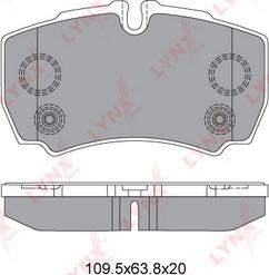 LYNXauto BD-3035 - Тормозные колодки, дисковые, комплект autosila-amz.com