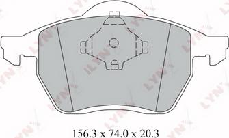 LYNXauto BD-3023 - колодки дисковые пер.!\VW Sharan 1.8T-2.8,FORD Galaxy 1.9D-2.8,SEAT Alhambra 1.8T-2.8 95-10 autosila-amz.com