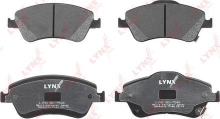 LYNXauto BD-7546 - Тормозные колодки, дисковые, комплект autosila-amz.com