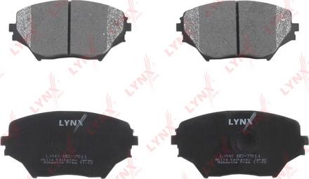 LYNXauto BD-7511 - Тормозные колодки, дисковые, комплект autosila-amz.com