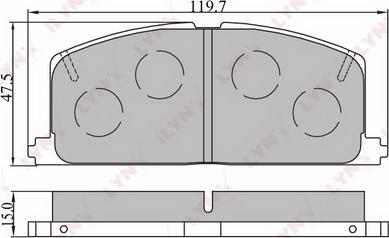 LYNXauto BD-7533 - колодки дисковые передние!\ Toyota Camry/Carina/Celica/Corolla/Starlet 1.3-2.0D 83-02 autosila-amz.com