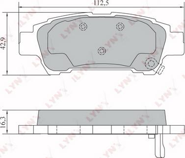 LYNXauto BD-7574 - Колодки тормозные задние TOYOTA Avensis Verso / Picnic 2.0-2.0D 01-09 / Estima/Previa II 2.0D-2.4 00-06 / Alphard 2.4-3.0 03-08 autosila-amz.com