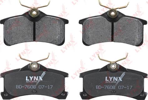 LYNXauto BD-7608 - Тормозные колодки, дисковые, комплект autosila-amz.com