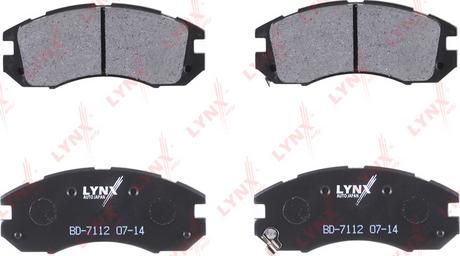 LYNXauto BD-7112 - Тормозные колодки, дисковые, комплект autosila-amz.com