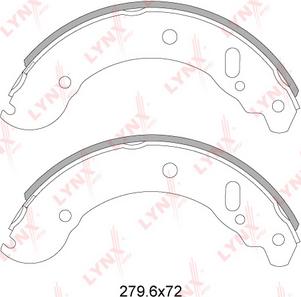 LYNXauto BS-4604 - Комплект тормозных колодок, барабанные autosila-amz.com