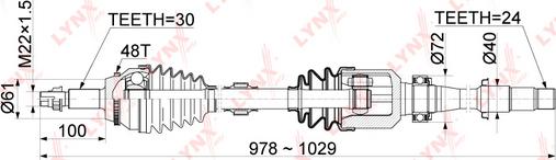 LYNXauto CD-1151A - Приводной вал autosila-amz.com