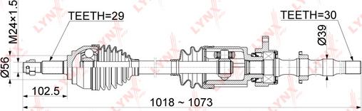 LYNXauto CD-1105 - Приводной вал autosila-amz.com