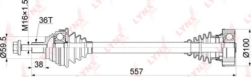 LYNXauto CD-1132 - Приводной вал autosila-amz.com