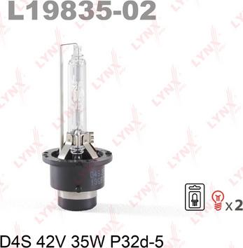 LYNXauto L19835-02 - Лампа накаливания, фара дальнего света autosila-amz.com