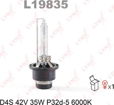 LYNXauto L19835 - Лампа накаливания, фара дальнего света autosila-amz.com