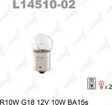 LYNXauto L14510-02 - Лампа накаливания autosila-amz.com