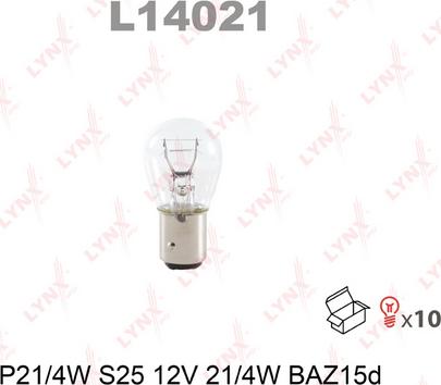 LYNXauto L14021 - Лампа накаливания autosila-amz.com